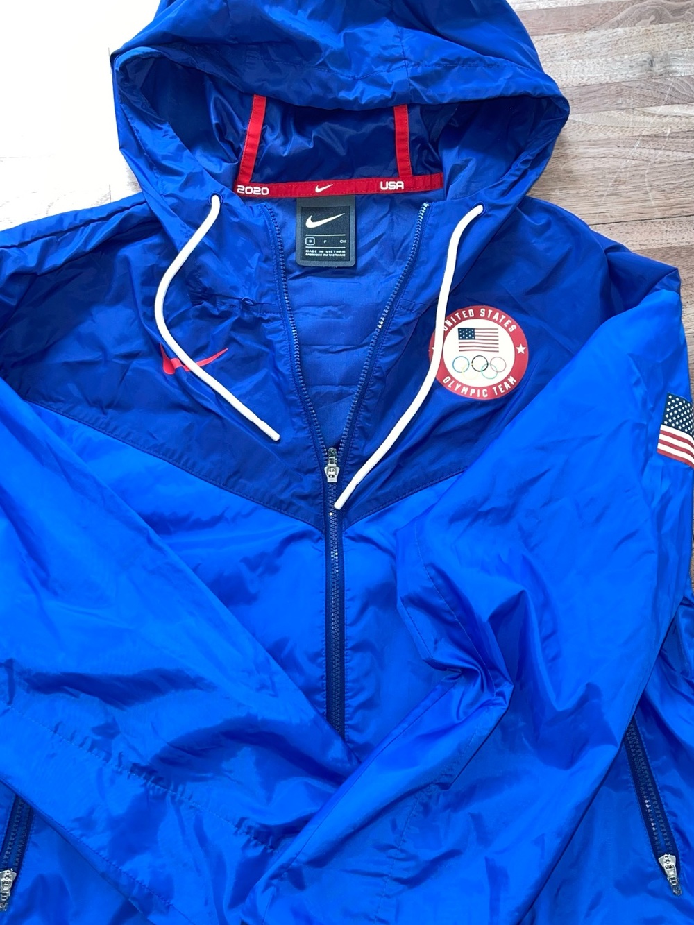 Nike Royal Blue USA 2020 Olympic Team Jacket with Red/White Accents Size Small